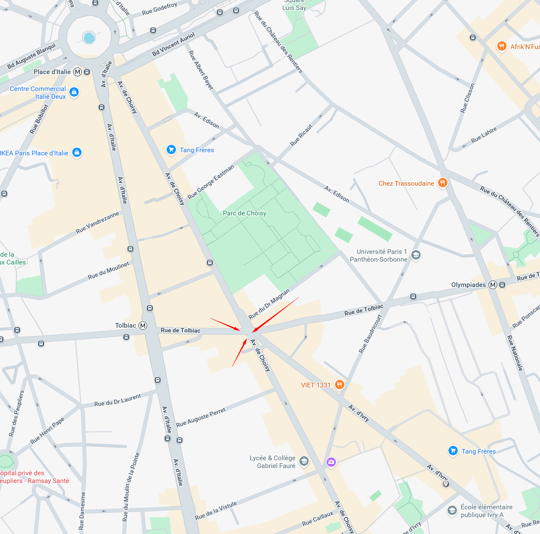 Plan détaillé du défilé du Nouvel An chinois Paris 13ᵉ